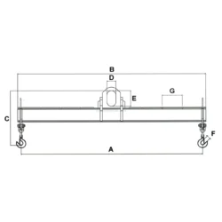 Balancim Ajustável JAGUAR JBA1040 1000 kg 3900 mm