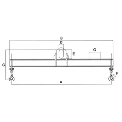 Balancim Ajustável JAGUAR JBA1050 1000kg 4900mm