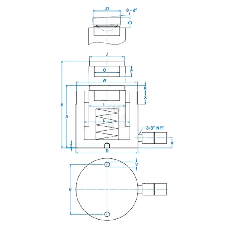 CILINDRO SIMPLES EFEITO 100MM 16,6T GCH
