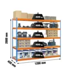 ESTANTE ECOFORTE 2000X1200X450MM 5 NÍVEIS SIMON RACK