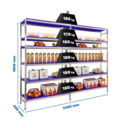 ESTANTE INOX INITIAL 6PP 1600X2490X400 SIMON RACK