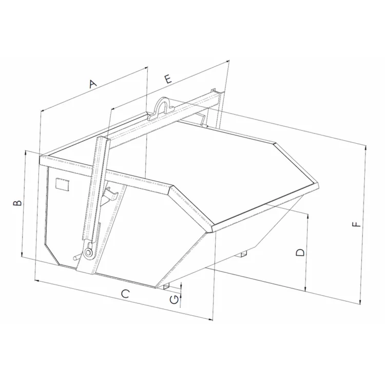 GAMELA BASCULANTE PARA ENTULHO 750 L GRIZ