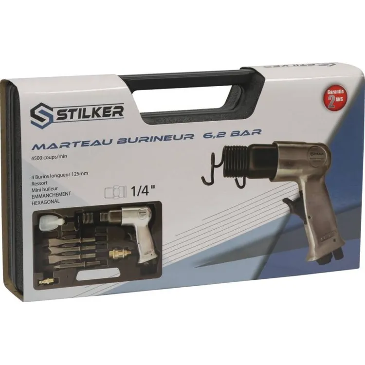 MARTELO CINZEL PNEUMÁTICO KIT 8 PEÇAS STILKER