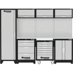 MOBILIÁRIO DE OFICINA 4 ELEMENTOS CARRO DE FERRAMENTAS INOX DRAKKAR