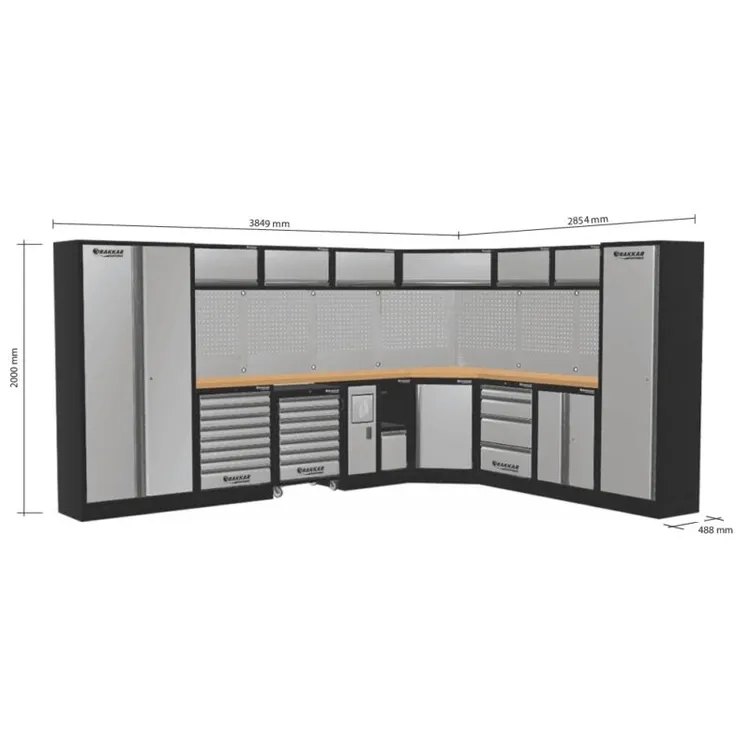 MOBILIÁRIO DE OFICINA 8 ELEMENTOS CANTO FAIA DRAKKAR