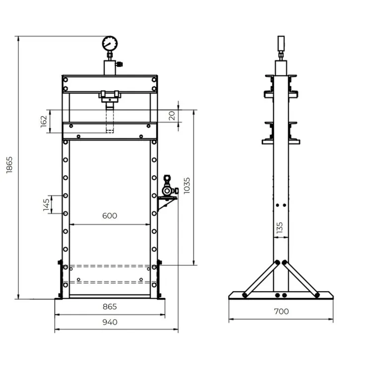 PRENSA DE OFICINA 30T HOLZMANN