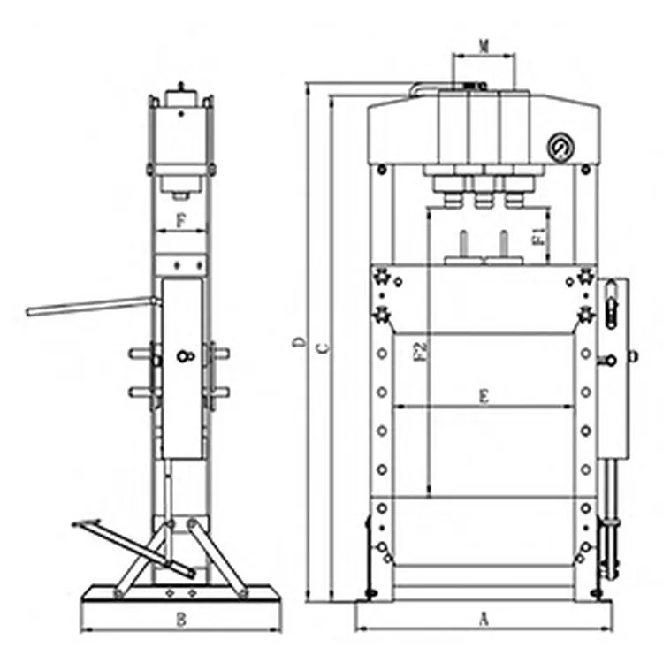PRENSA HIDRÁULICA 50T DUPLA VELOCIDADE KROFTOOLS