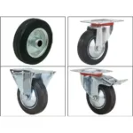 RODÍZIOS BORRACHA ESTAMPADA - CENTRO EM METAL