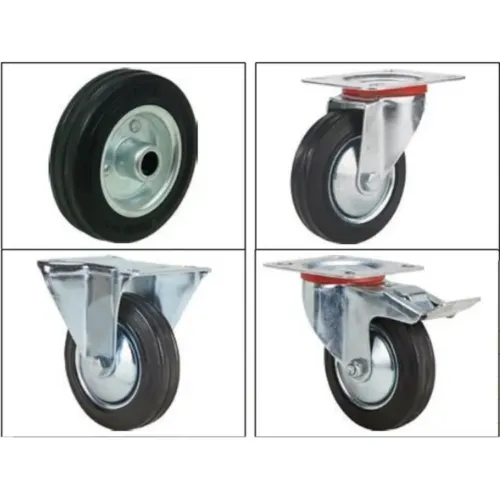 RODÍZIOS BORRACHA ESTAMPADA - CENTRO EM METAL