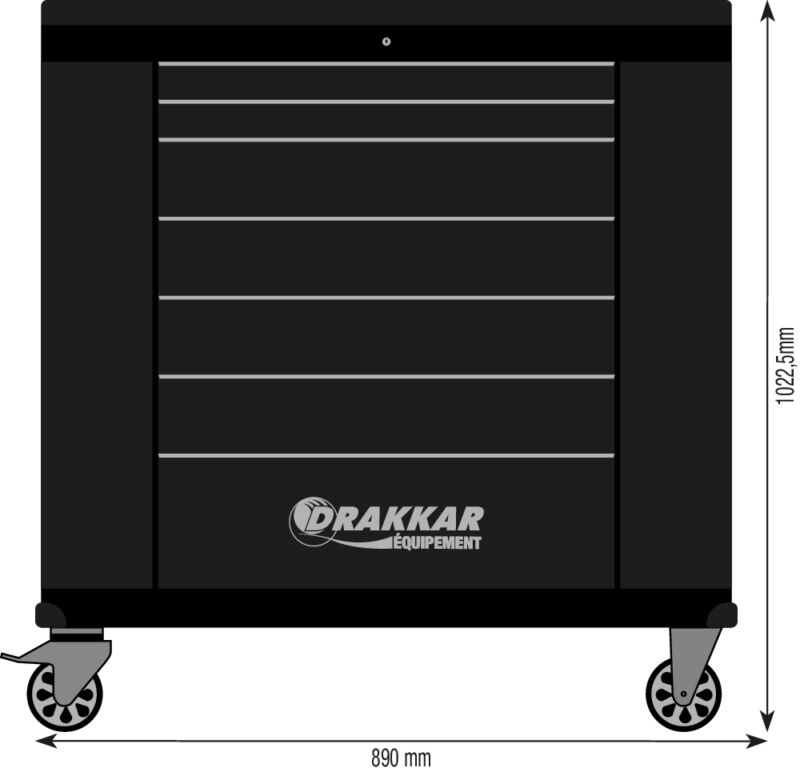 CARRO FERRAMENTAS 7 GAVETAS 2 PORTAS DRAKKAR