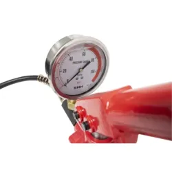 BOMBA HIDRÁULICA MANUAL C/ MANÓMETRO E ENGATE 3/8" NPT