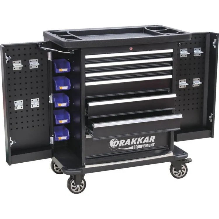 CARRO FERRAMENTAS 7 GAVETAS 2 PORTAS DRAKKAR