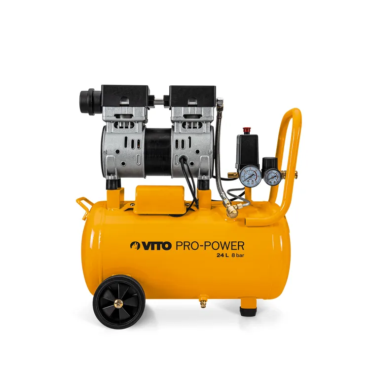 COMPRESSOR SEM ÓLEO SILENCIOSO 24LT 8 BAR 1.0HP VITO
