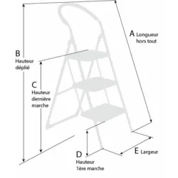 ESCADOTE 3 DEGRAUS AÇO 150KG STILKER