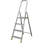ESCADOTE 4 DEGRAUS ALUMÍNIO/AÇO 150KG STILKER