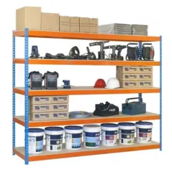 ESTANTE METÁLICA CHIPBOARD 2000X1500X600 AZUL/LARANJA