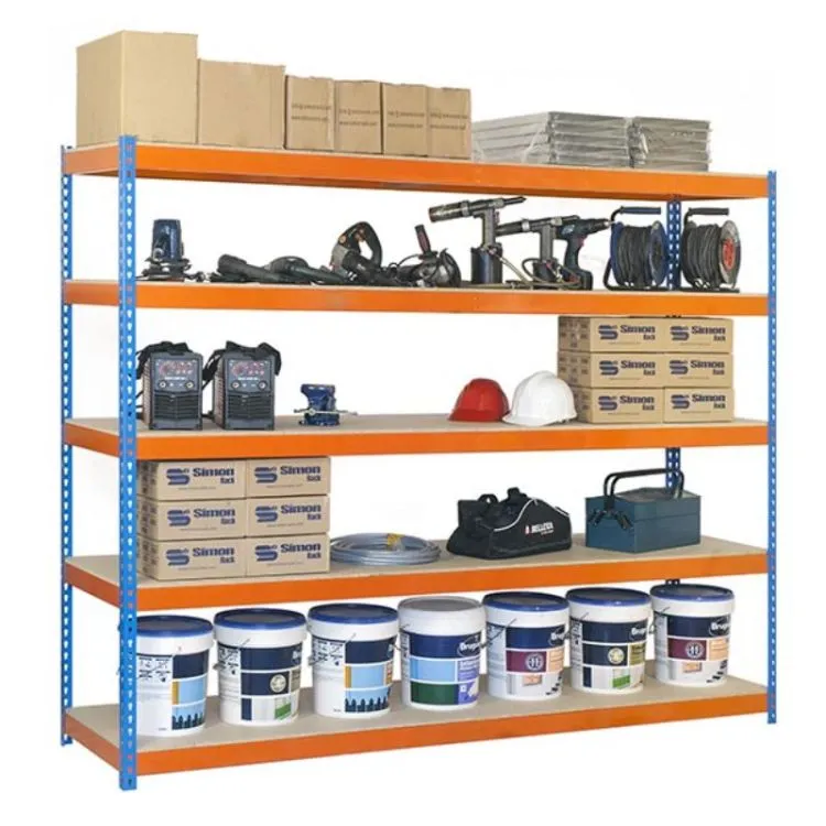 ESTANTE METÁLICA CHIPBOARD 2000X1500X600 AZUL/LARANJA