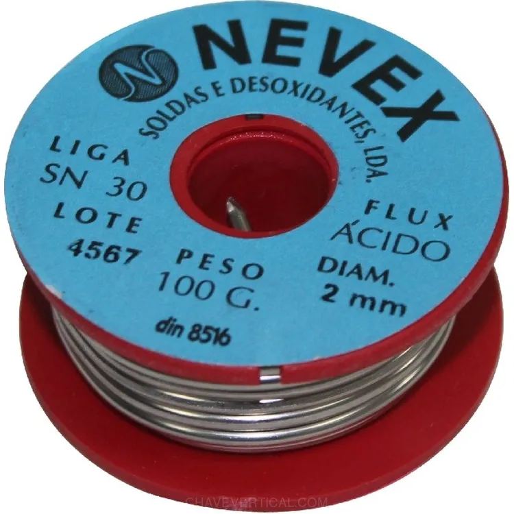 SOLDA ESTANHO ÁCIDO 100GR NEVEX SOLDA ESTANHO ÁCIDO 100GR NEVEX
