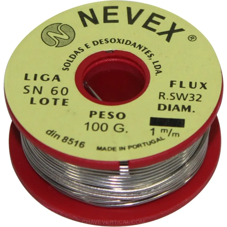 SOLDA ESTANHO - ELETRÓNICA 100G NEVEX