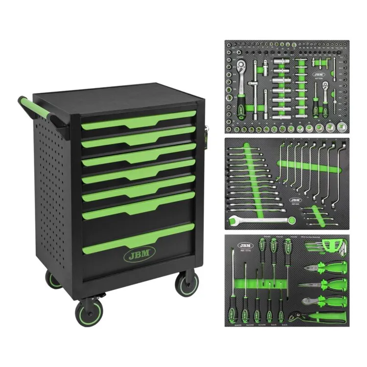 CARRO FERRAMENTAS 7 GAVETAS 154 PEÇAS JBM