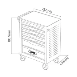 CARRO FERRAMENTAS 7 GAVETAS 154 PEÇAS JBM