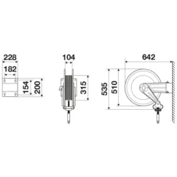 ENROLADORES INOX C/ MANGUEIRA 25M RAASM