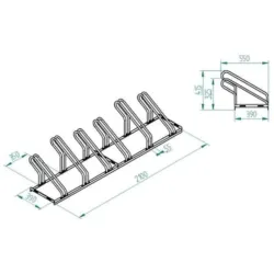 SUPORTE PARA 6 BICICLETAS ND