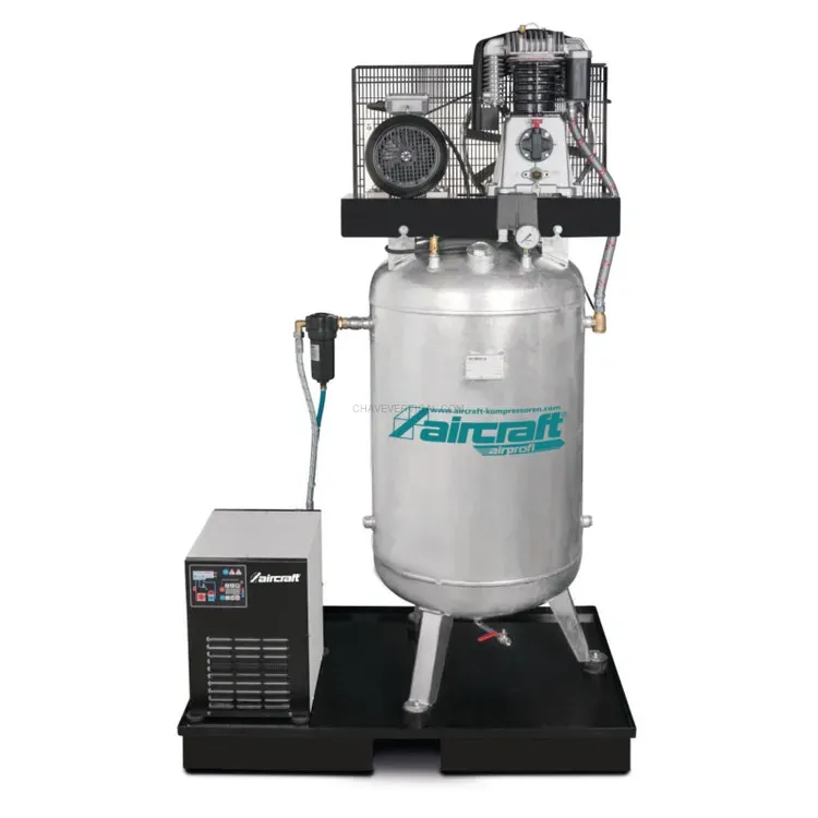 Compressor de Pistão com Secador AIRCRAFT 270L 5.5kW 400V