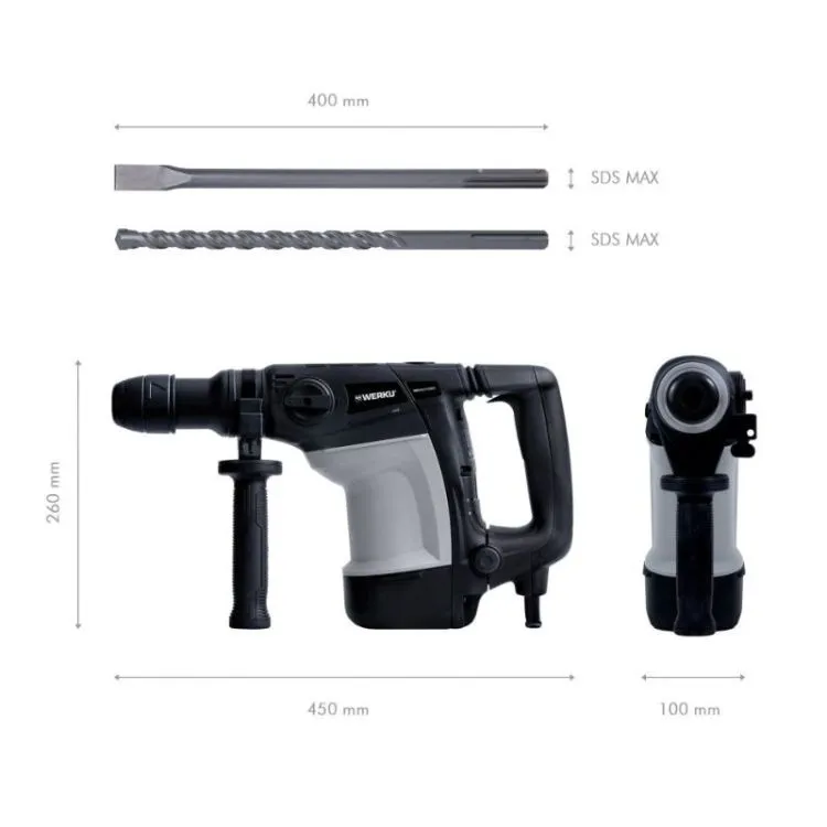 FURADEIRA MARTELO DEMOLIDOR 1100W WERKU