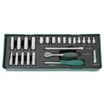 JOGO DE CHAVES DE CAIXA COM 24 PEÇAS DE 1/4” JONNESWAY