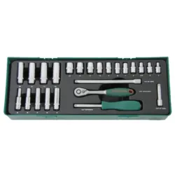 JOGO DE CHAVES DE CAIXA COM 24 PEÇAS DE 1/4” JONNESWAY