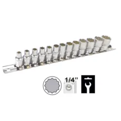 JOGO DE PONTAS DE 1/4" 12 FACES JBM