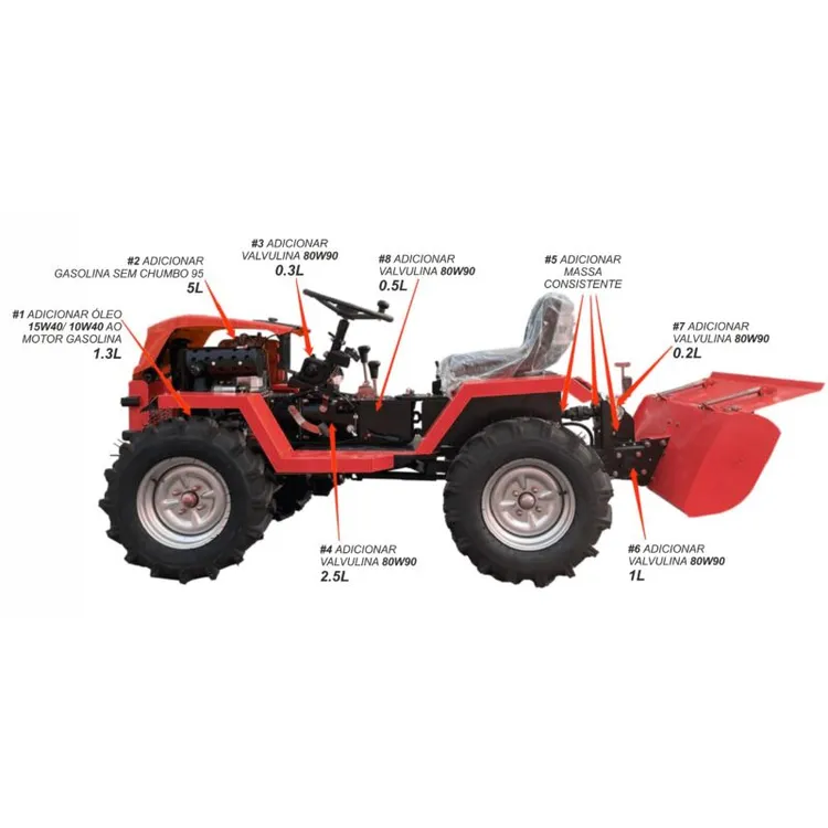 MINI TRATOR GASOLINA 457CC 6 VELOCIDADES MADER