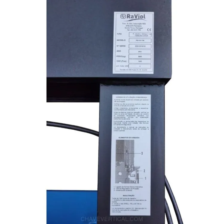 PRENSA ELECTRO-HIDRÁULICA COM HID. AMOVÍVEL 100 TON