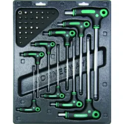 SET 9 CHAVES HEXAGONAIS DE PONTA ESFÉRICA JONNESWAY