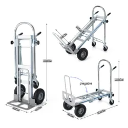 CARRO-PLATAFORMA ALUMÍNIO 300KG 3 POSIÇÕES ND