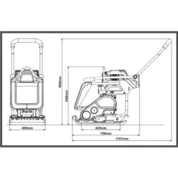 COMPACTADORA MOVIMENTO FRONTAL ALIMENTADA A BATERIA