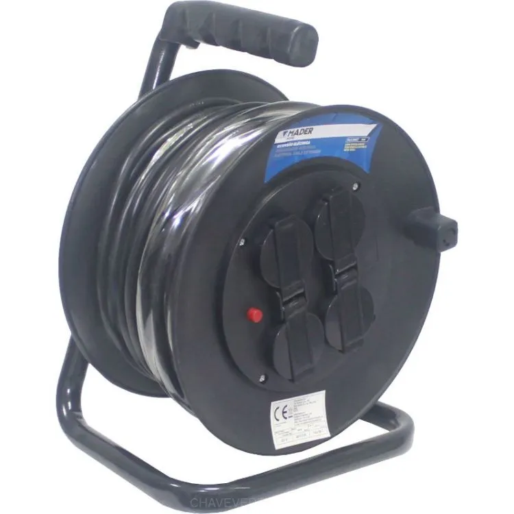 EXTENSÃO ELÉCTRICA COM ENROLADOR 50 M MADER