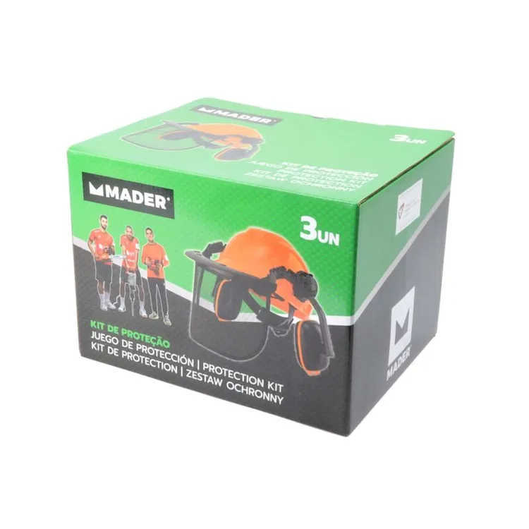 KIT PROTEÇÃO 3 EM 1 VISEIRA METAL