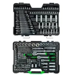 MALETA 216 PEÇAS CHAVES-CAIXA 1/4-3/8-1/2 ZINCADA JBM