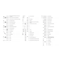 MALETA 216 PEÇAS CHAVES-CAIXA 1/4-3/8-1/2 ZINCADA JBM