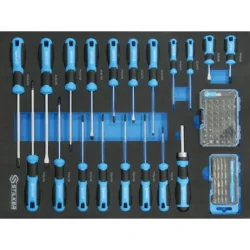 Mobiliário de Oficina 4 Elementos STILKER Tampo Inox 38mm 247 Ferramentas