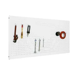 PAINEL DE PAREDE PERFUR. 1200X600 BRANCO +8 GANCHO