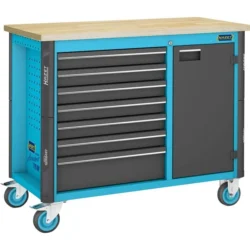 Bancada Móvel HAZET 7 Gavetas Tampo de Bétula 1150 x 600 x 964 mm