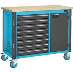 Bancada Móvel HAZET 8 Gavetas Tampo de Bétula 1150 x 600 x 964 mm