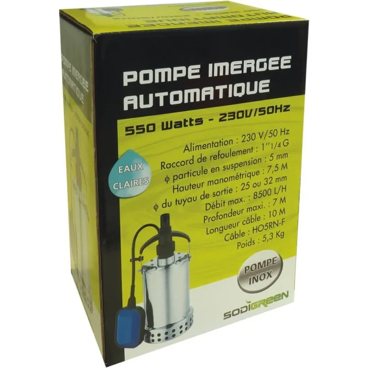 BOMBA SUBMERSÍVEL INOX 550W FLUTUADOR DRAKKAR
