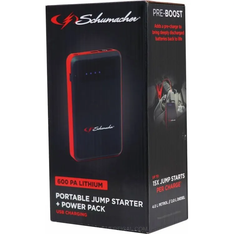 BOOSTER ARRANQUE 12V 600A 6500MAH SCHUMACHER