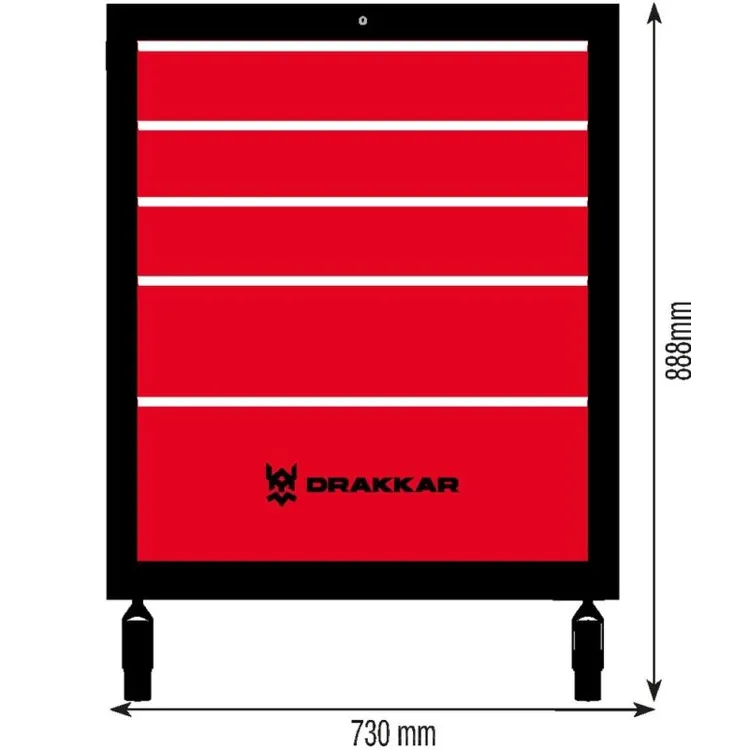 CARRO FERRAMENTAS 10 GAVETAS MADEIRA DRAKKAR