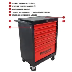 CARRO FERRAMENTAS 7 GAVETAS 680MM DRAKKAR