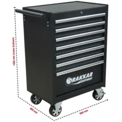 CARRO FERRAMENTAS PRETO 7 GAVETAS DRAKKAR